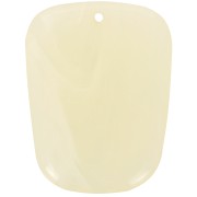 Pendentif trapèze en résine translucide - 28x22 mm - Marbré Ivoire x1|raw }}