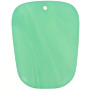 Pendentif trapèze en résine translucide - 28x22 mm - Marbré Vert turquoise x1