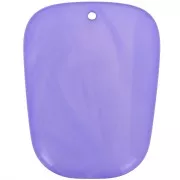 Pendentif trapèze en résine translucide - 28x22 mm - Marbré Lavande x1