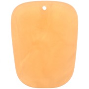 Pendentif trapèze en résine translucide - 28x22 mm - Marbré Orangé x1