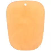 Pendentif trapèze en résine translucide - 28x22 mm - Marbré Orangé x1