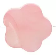 Perle fleur en nacre teintée 8 mm - Rose saumon x1