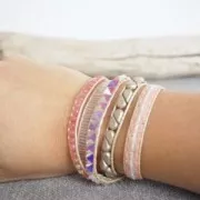 Facettes 4 mm Milky Pink AB x50