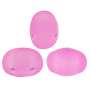 Perles en verre Samos® par Puca® 7x5 mm - La Divine Translucent Rose Mat x10g