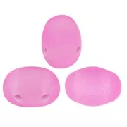Perles en verre Samos® par Puca® 7x5 mm - La Divine Translucent Rose Mat x10g