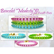 Perles en verre Samos® par Puca® 7x5 mm - La Divine Translucent Rose Mat x10g