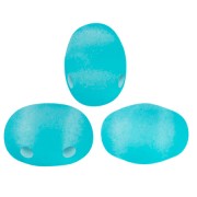 Perles en verre Samos® par Puca® 7x5 mm - La Divine Translucent Aqua Mat x10g|raw }}