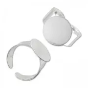 Bague plateau 14 mm argenté x1