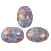 Perles en verre Samos® par Puca® 7x5 mm - Blue Opal Tweedy x10g