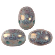 Perles en verre Samos® par Puca® 7x5 mm - Blue Green Opal Bronze x10g|raw }}