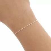 Chaîne maille Paloma 0.8 mm Placage argent fin x1m