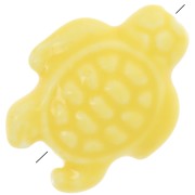 Perle tortue en céramique 19x15 mm - Jaune x1|raw }}