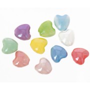 Perles coeurs en céramique 10 mm - Multicolore x10|raw }}