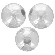 Perle ronde - ballon de football 9 mm - Plaqué Argent x1|raw }}