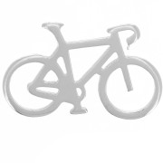 Intercalaire vélo - sport cycliste - 15x25 mm - Plaqué Argent x1|raw }}