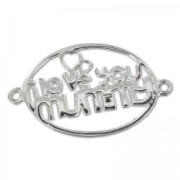 Intercalaire I love you mummy 2 anneaux 30 mm en Argent 925 x1|raw }}