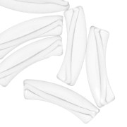 Perles tube incurvé en acrylique transparent 32x8 mm - Transparent x6