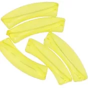 Perles tube incurvé 32x8 mm en acrylique transparent - Jaune x6