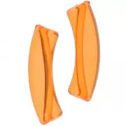 Perles tube incurvé 32x8 mm en acrylique transparent - Orange x6