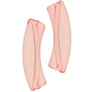 Perles tube incurvé 32x8 mm en acrylique transparent - Corail x6