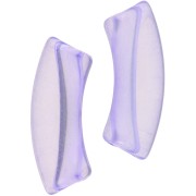 Perles tube incurvé 35x11 mm en acrylique transparente - Violet x6