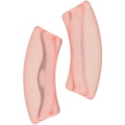 Perles tube incurvé 35x11 mm en acrylique transparente - Corail x6