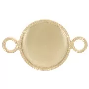Intercalaires sertis pour cabochons fond plat 10 mm Doré x4