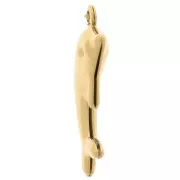 Pendentif dauphin 18x12 mm - Acier inoxydable 304L - Doré x1