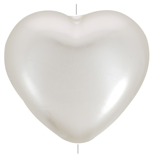 Perle coeur 24x27 mm imitation perle d'eau douce - Crème nacré x1