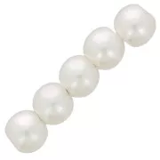 Perles rondes 4 mm imitation perle d'eau douce - Crème nacré x100