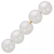 Perles rondes 4 mm imitation perle d'eau douce - Blanc nacré x100