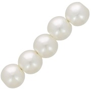 Perles rondes 5 mm imitation perle d'eau douce - Crème nacré x80|raw }}