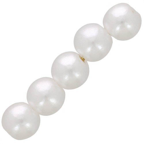 Perles rondes 5 mm imitation perle d'eau douce - Blanc nacré x80