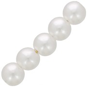 Perles rondes 6 mm imitation perle d'eau douce - Blanc nacré x60|raw }}