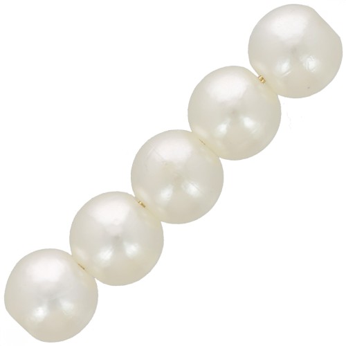 Perles rondes 8 mm imitation perle d'eau douce - Crème nacré x50