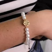 Perles rondes 8 mm imitation perle d'eau douce - Blanc nacré x50