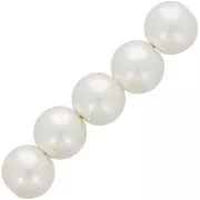 Perles rondes 10 mm imitation perle d'eau douce - Crème nacré x50