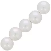 Perles rondes 10 mm imitation perle d'eau douce - Blanc nacré x50