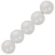 Perles rondes 14 mm imitation perle d'eau douce - Blanc nacré x20