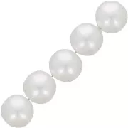 Perles rondes 18 mm imitation perle d'eau douce - Blanc nacré x10
