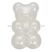 Perle ourson 18x12mm trou horizontal - imitation perle d'eau douce -Crème nacré x1|raw }}