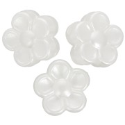 Perles fleurs 8 mm - imitation perle d'eau douce - Crème nacré x30