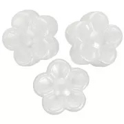 Perles fleurs 8 mm - imitation perle d'eau douce - Crème nacré x30