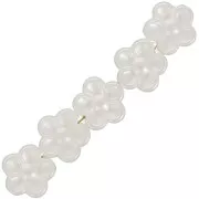 Perles fleurs 8 mm - imitation perle d'eau douce - Crème nacré x30