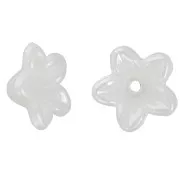 Fleurs 10 mm - imitation perle d'eau douce - Blanc nacré x20
