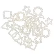 Assortiments de 120 cabochons lunes étoiles imitation perle eau douce -Crème nacré