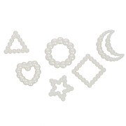 Assortiments de 120 cabochons lunes étoiles imitation perle eau douce -Crème nacré