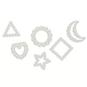 Assortiments de 120 cabochons lunes étoiles imitation perle eau douce -Crème nacré