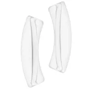 Perles tube incurvé en acrylique transparent 35x11mm Transparent x6