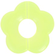 Perle fleur en acrylique transparent 26 mm Vert pomme x1|raw }}